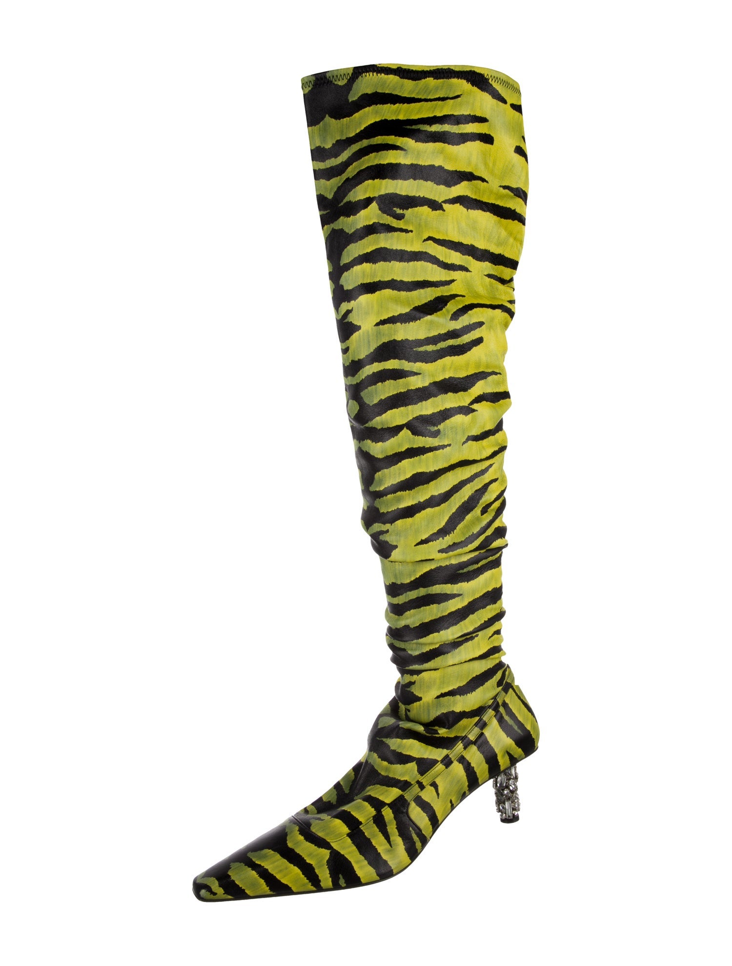 Tom Ford Leather Animal Print Boots