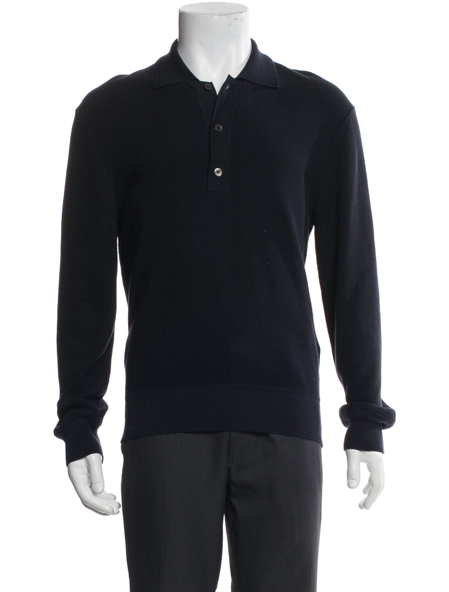 Tom Ford Collar Long Sleeve Polo Shirt