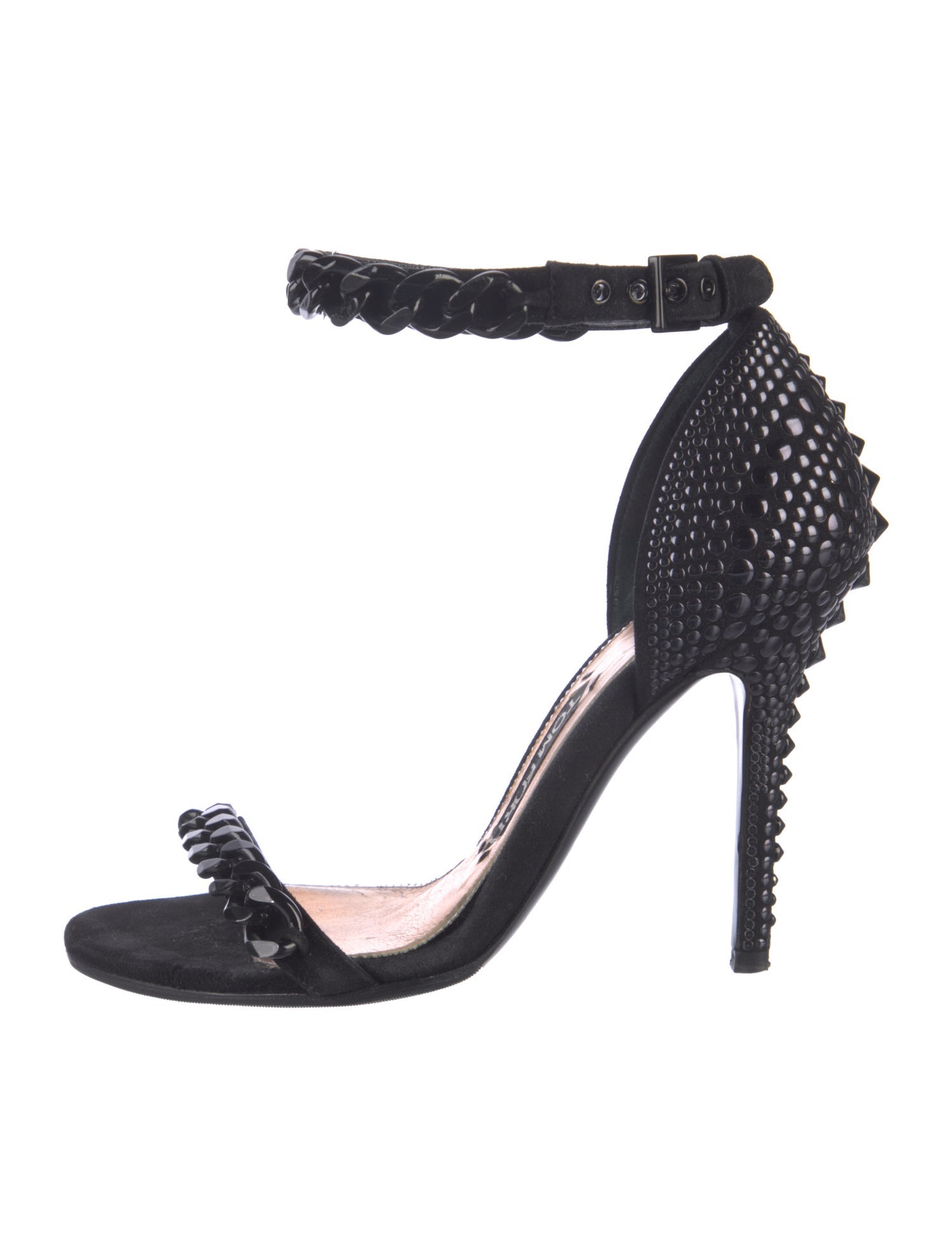Tom Ford Suede Chain-Link Accents Sandals