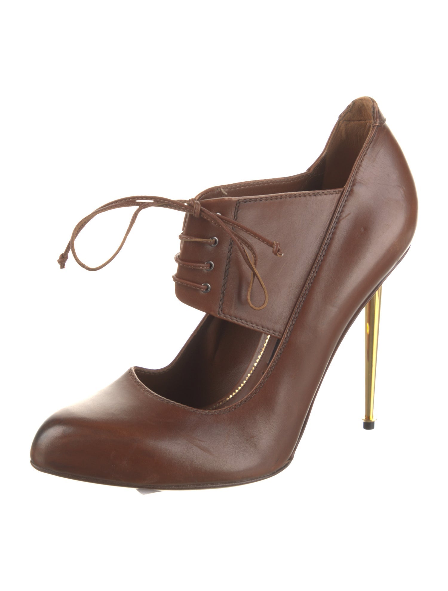 Tom Ford Leather Colorblock Pattern Pumps