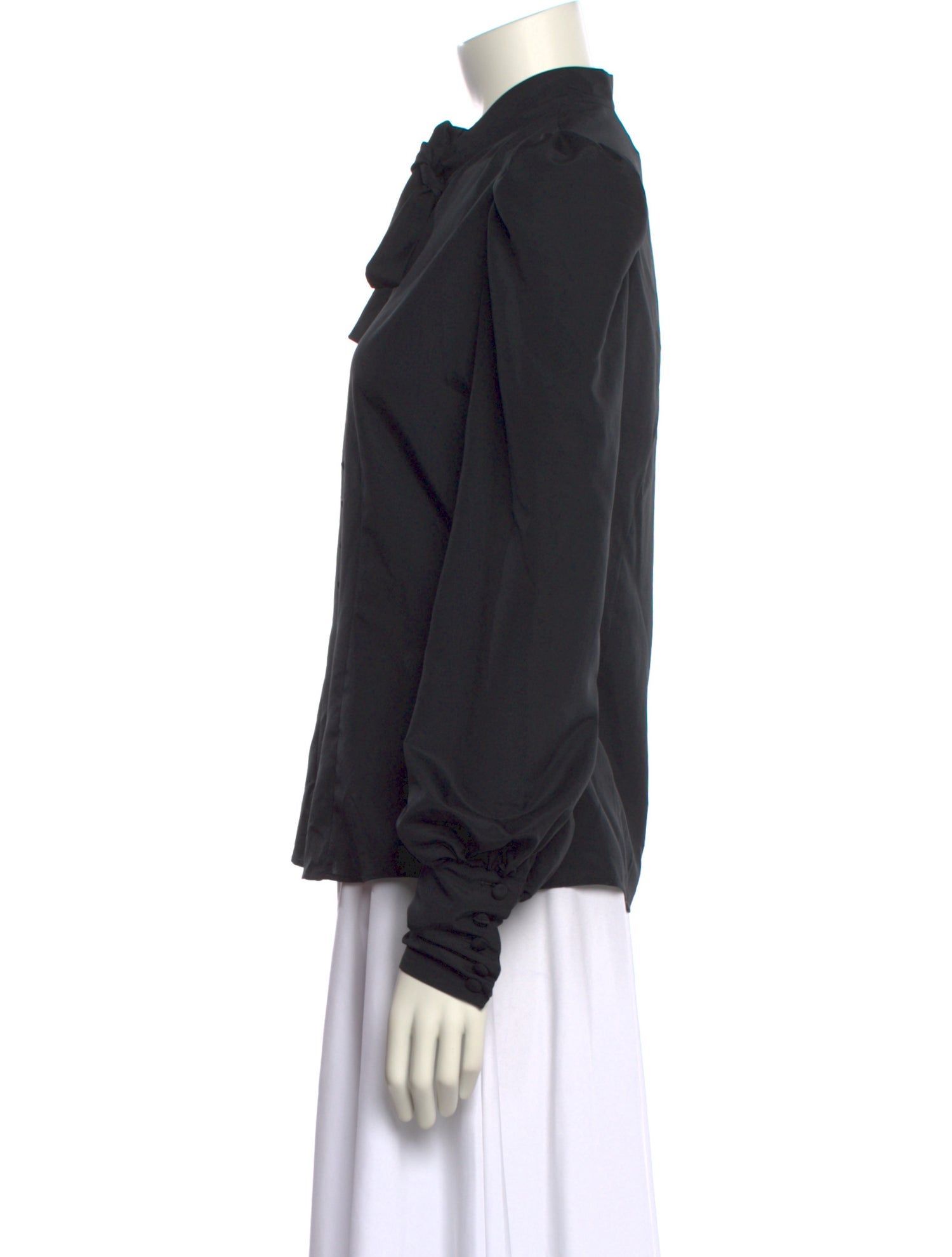 Tom Ford Mock Neck Long Sleeve Button-Up Top w/ Tags