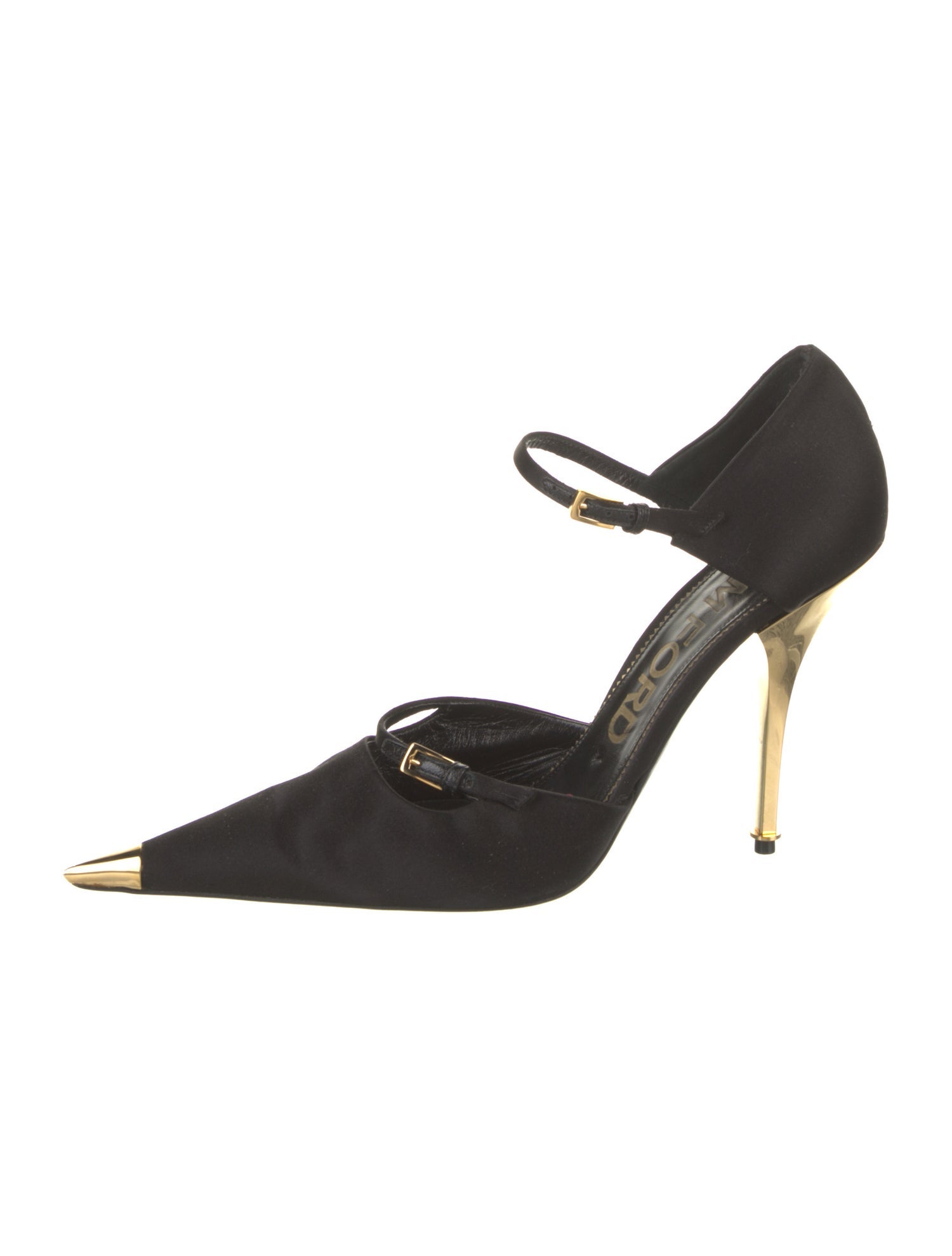 Tom Ford Satin Colorblock Pattern D'Orsay Pumps