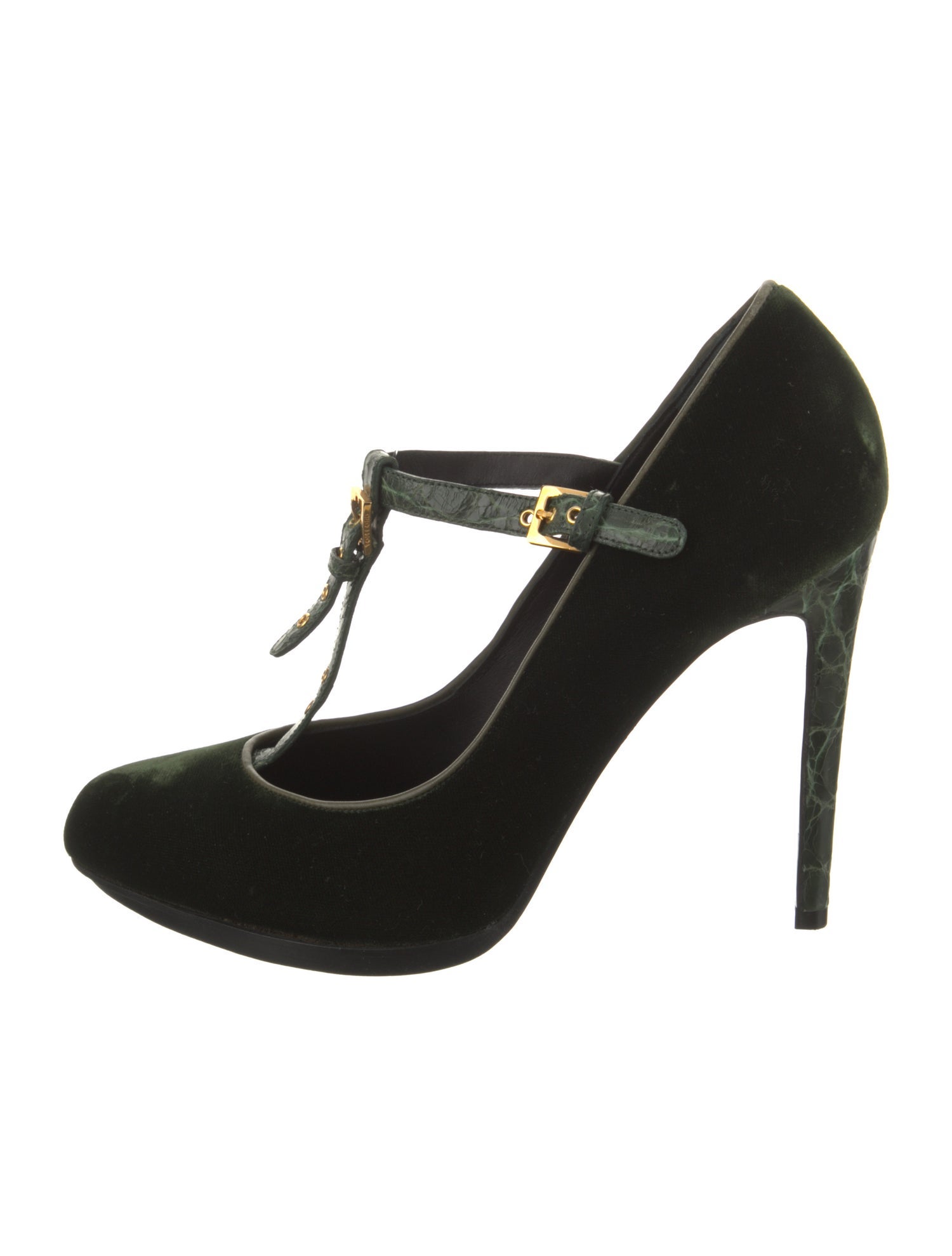 Tom Ford Velvet T-Strap Pumps