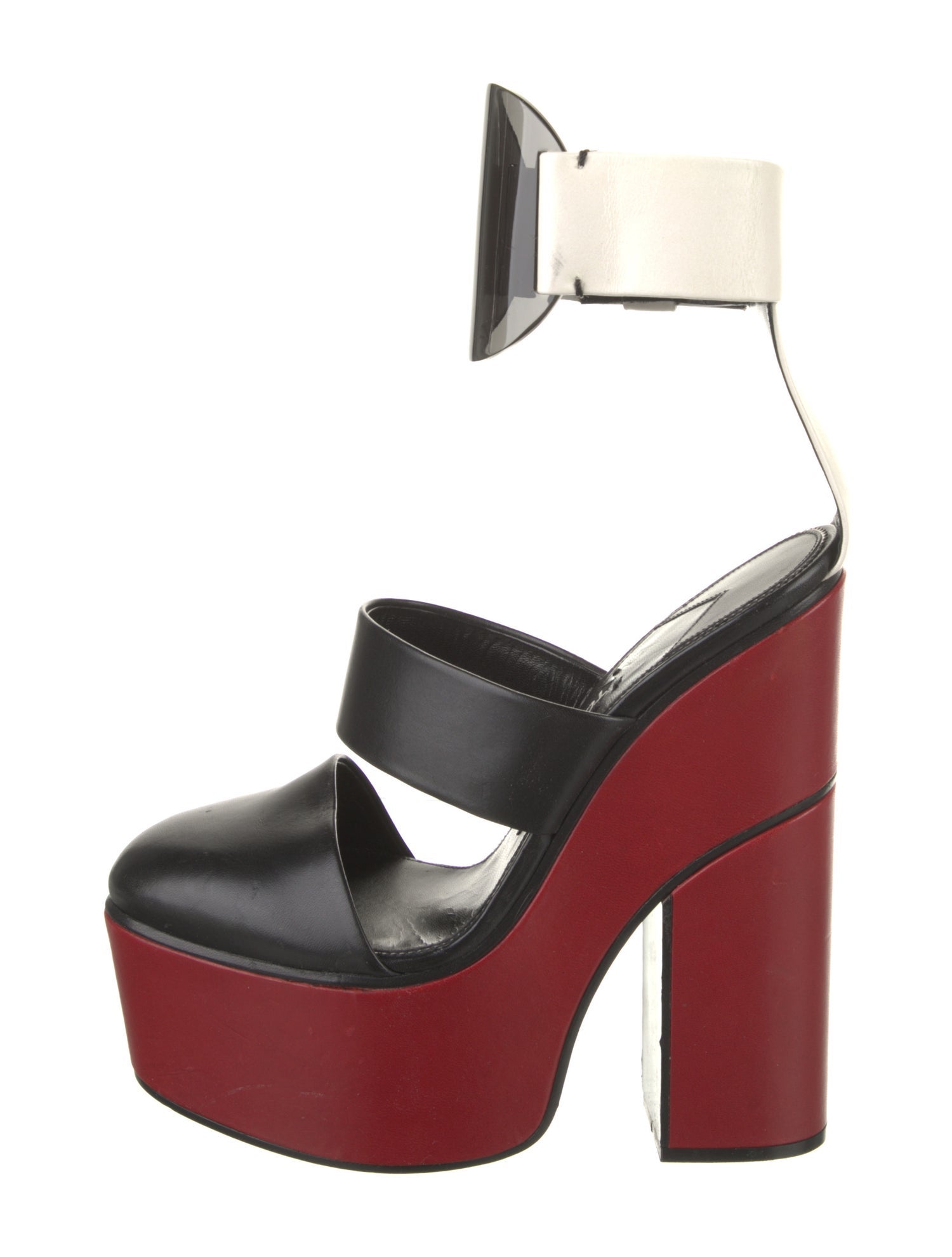 Tom Ford Leather Colorblock Pattern Mules