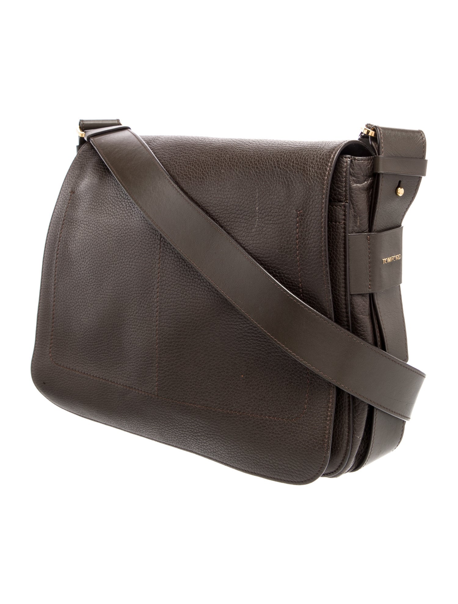 Tom Ford Leather Messenger Bag