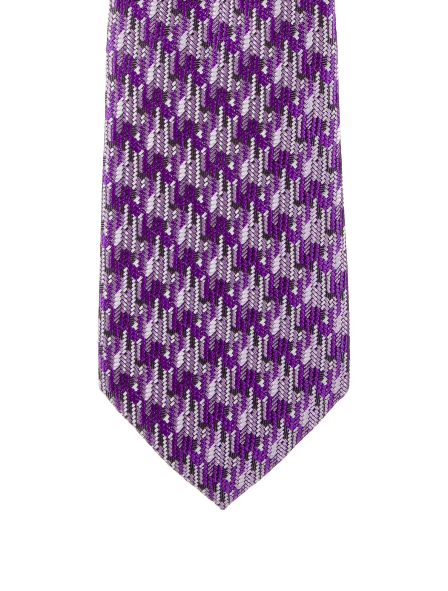 Tom Ford Pattern Print Knit Silk Tie