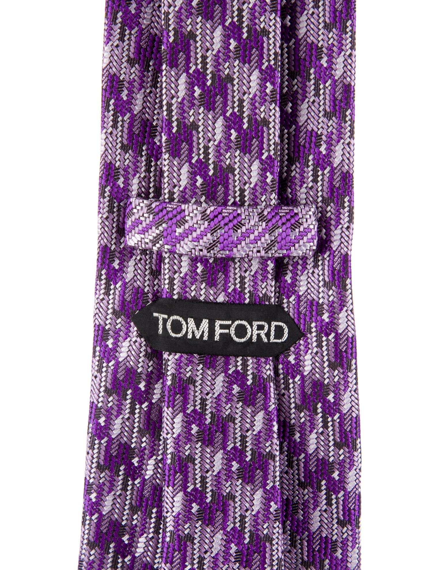 Tom Ford Pattern Print Knit Silk Tie