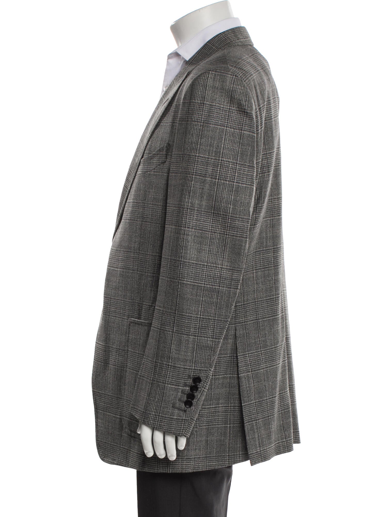 Tom Ford Wool Plaid Print Blazer