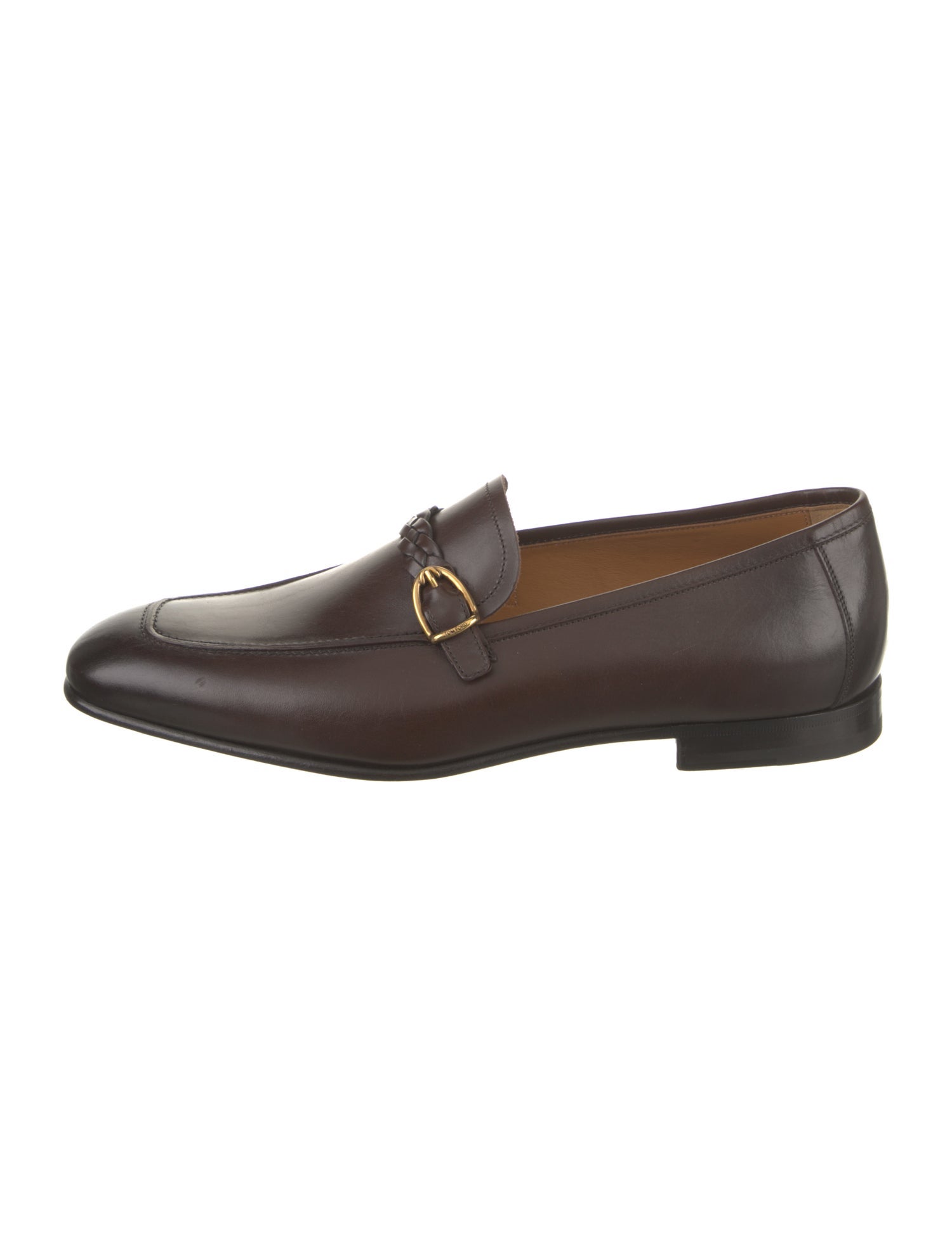 Tom Ford Leather Braided Accents Dress Loafers