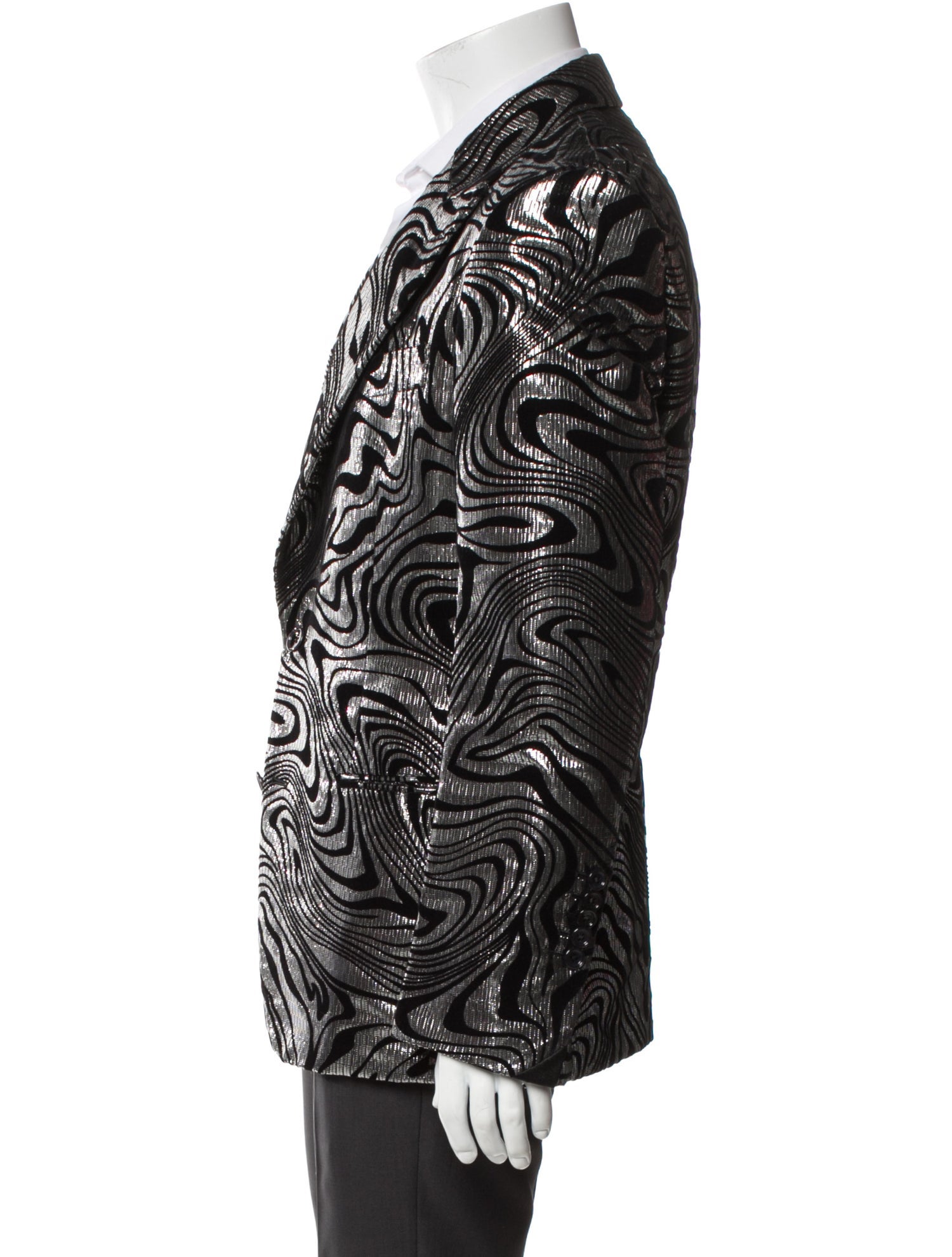 Tom Ford Animal Print Embroidered Accent Sport Coat