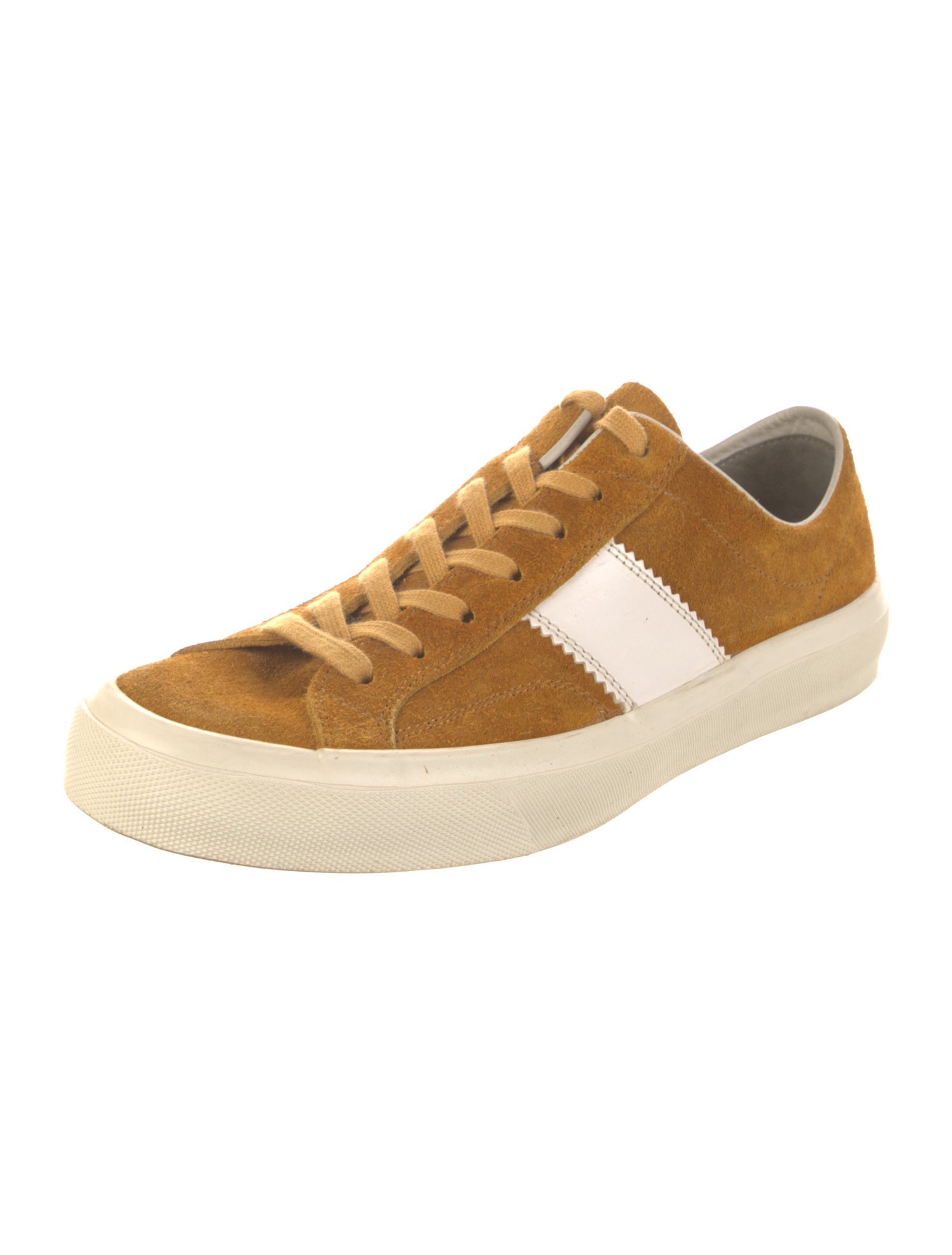 Tom Ford Suede Colorblock Pattern Sneakers