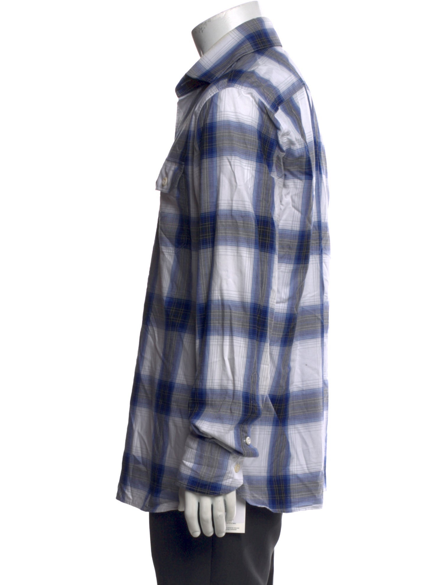 Tom Ford Plaid Print Long Sleeve Shirt