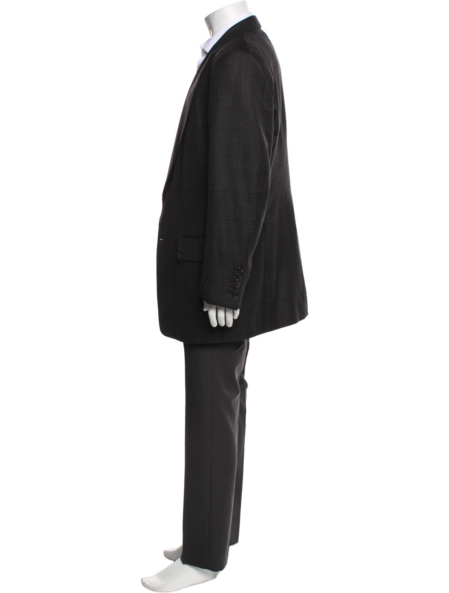 Tom Ford Wool Plaid Print Blazer