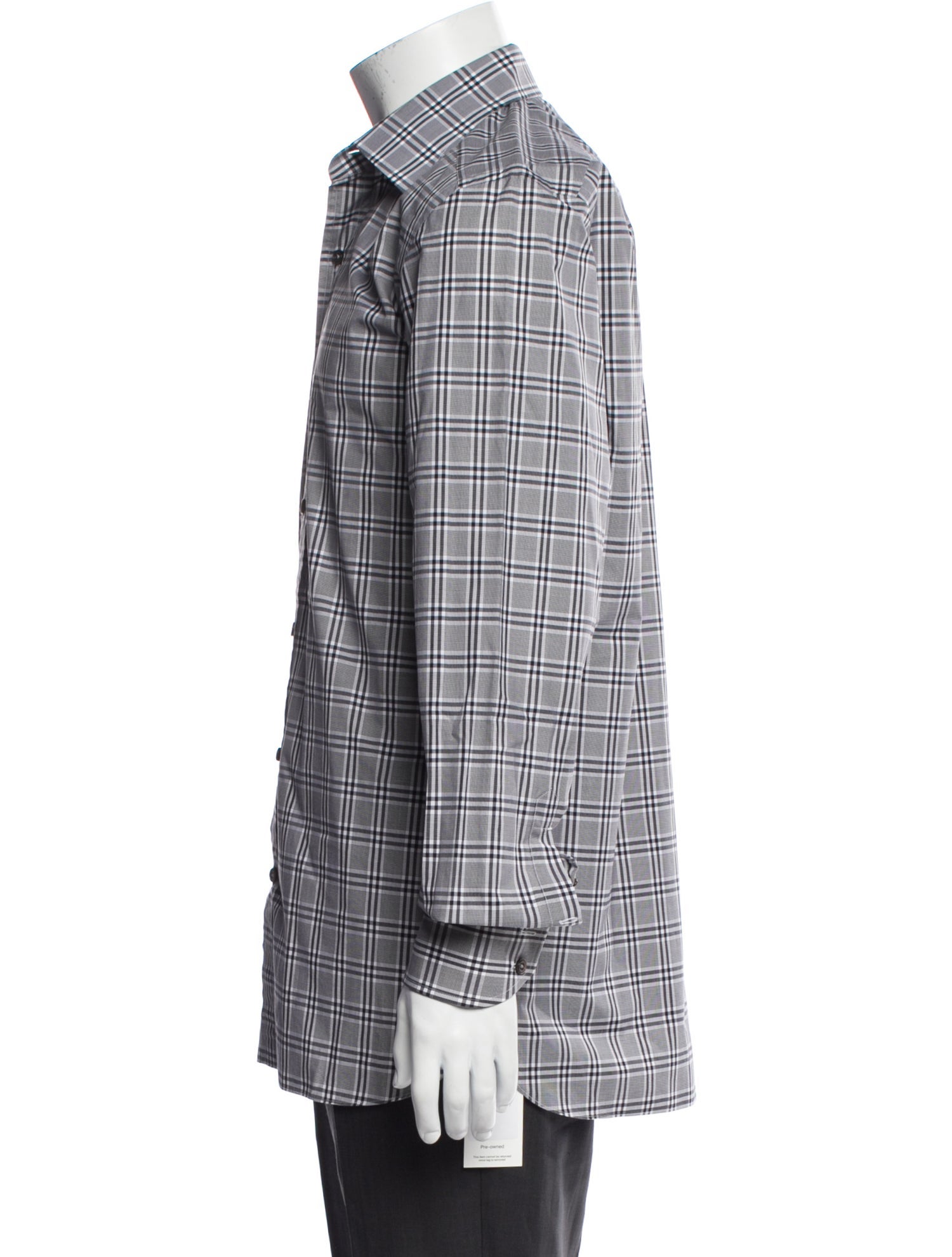 Tom Ford Plaid Print Long Sleeve Dress Shirt