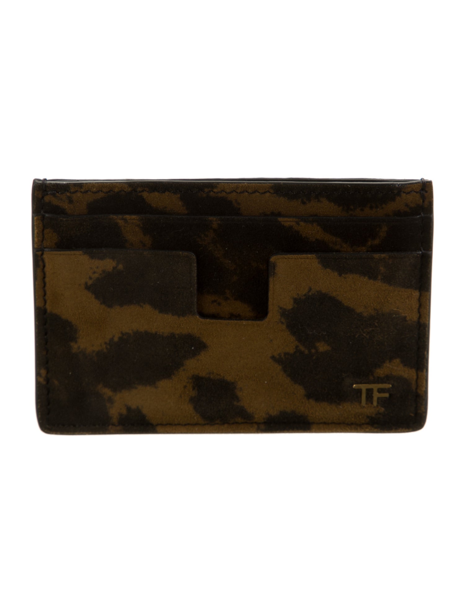 Tom Ford Suede Printed Card Holder