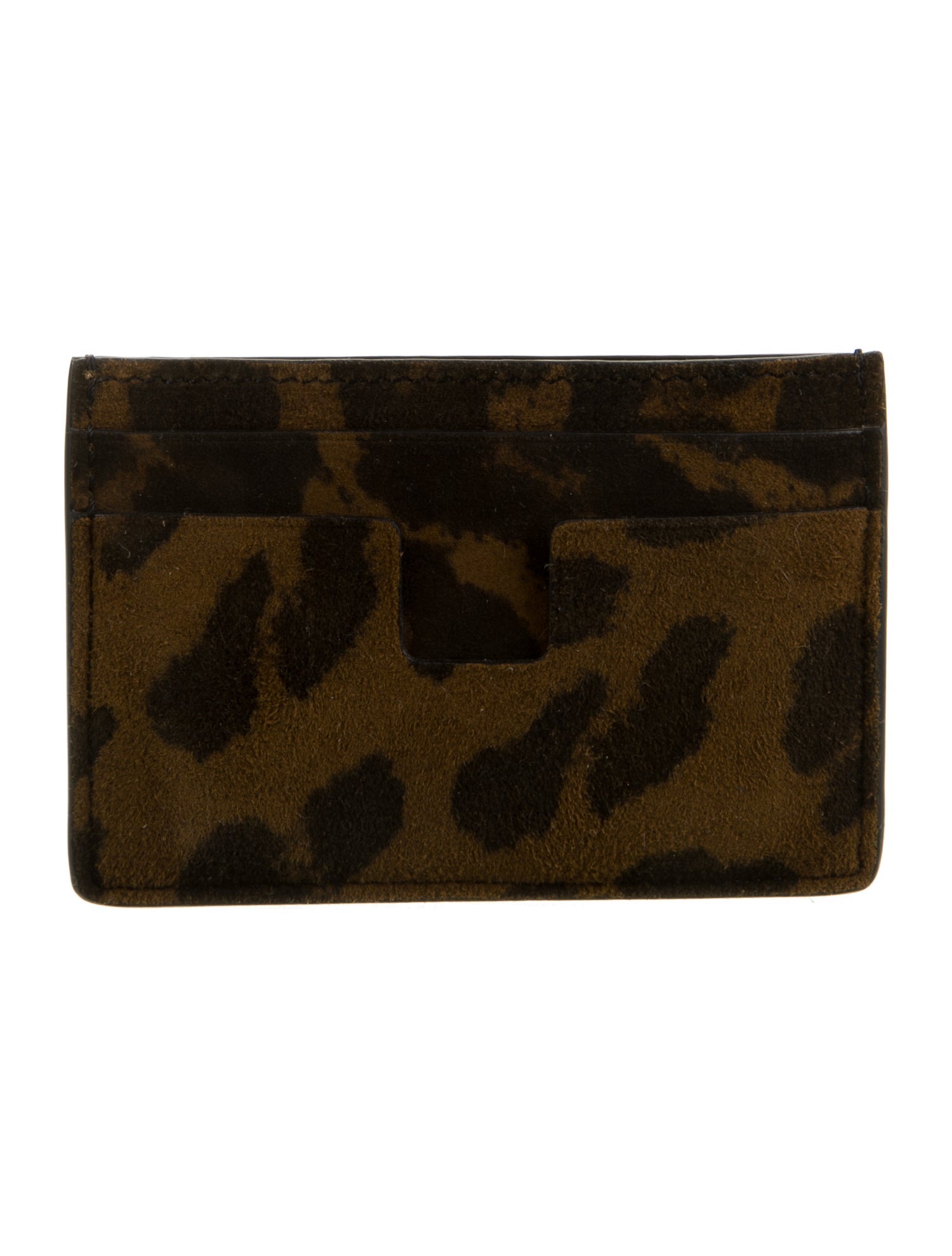 Tom Ford Suede Printed Card Holder