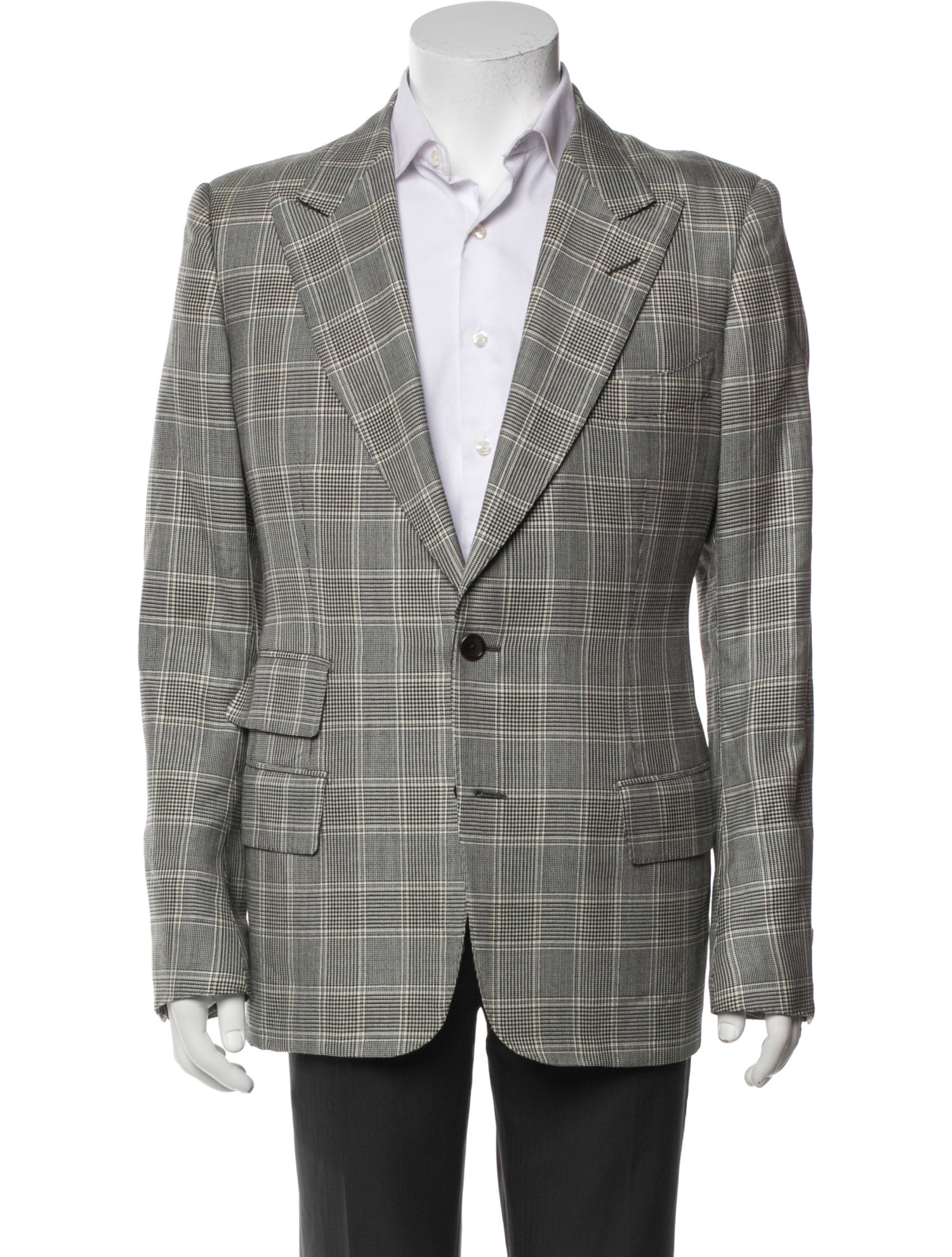 Tom Ford Wool Plaid Blazer