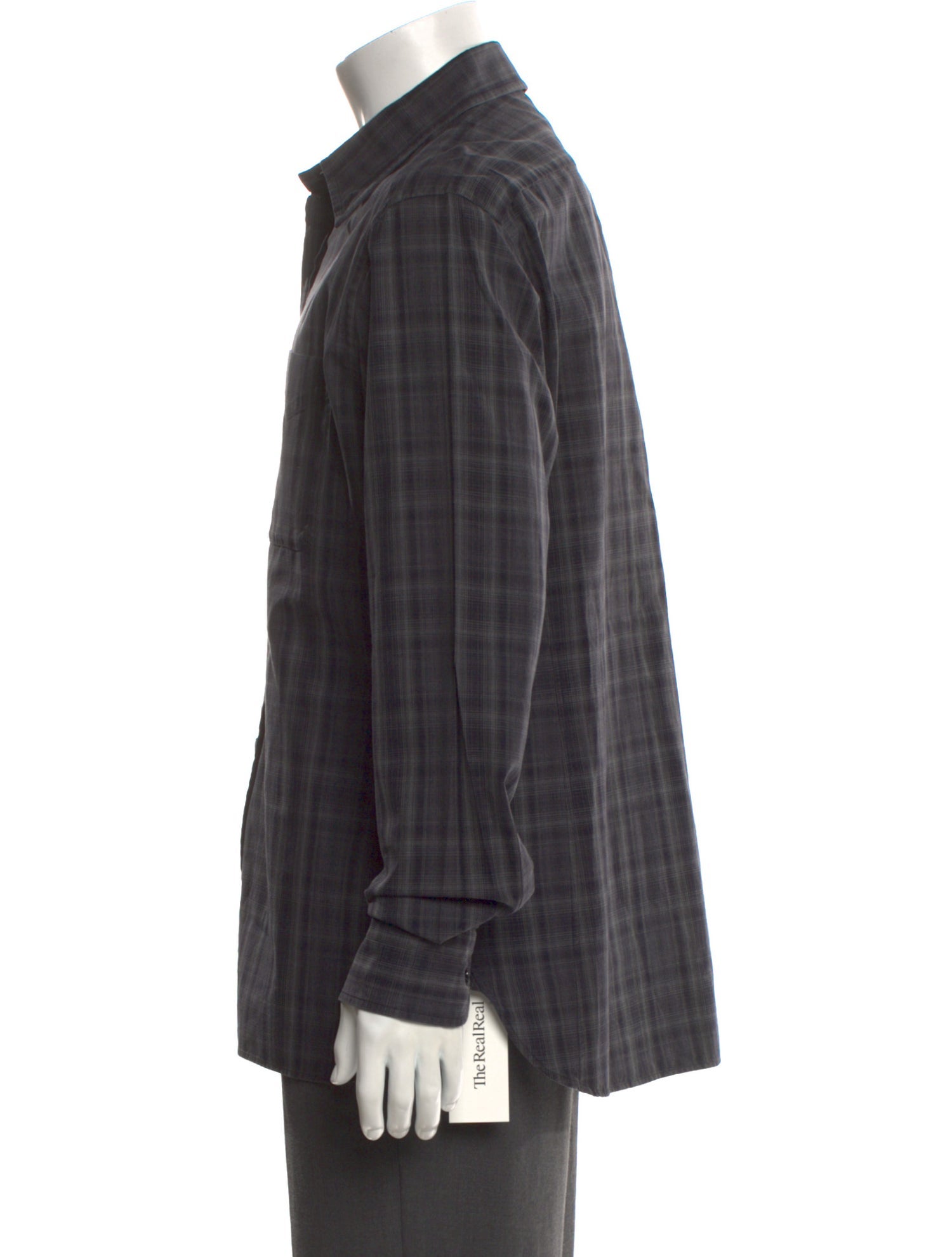 Tom Ford Plaid Print Long Sleeve Dress Shirt