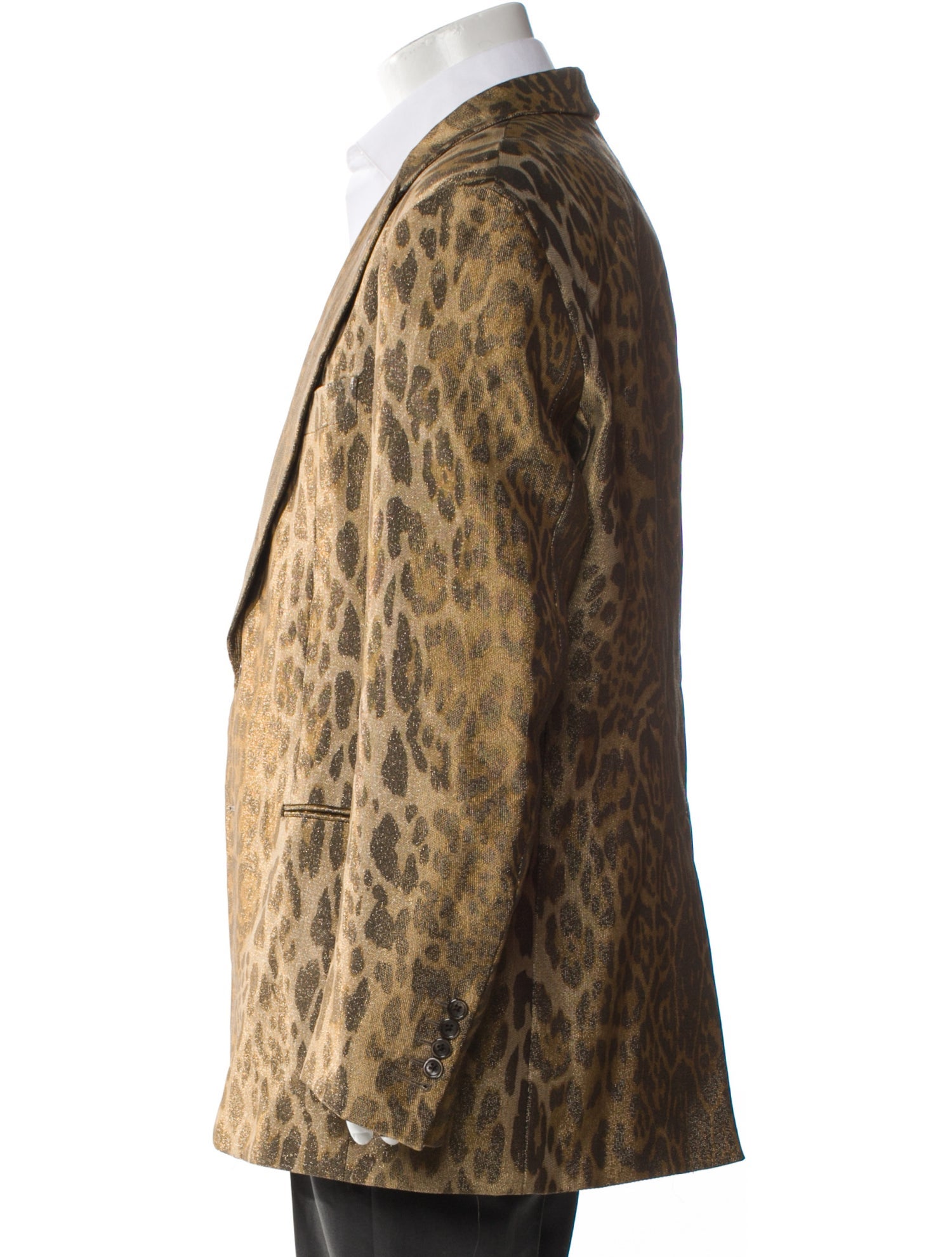 Tom Ford Animal Print Glitter Accents Blazer