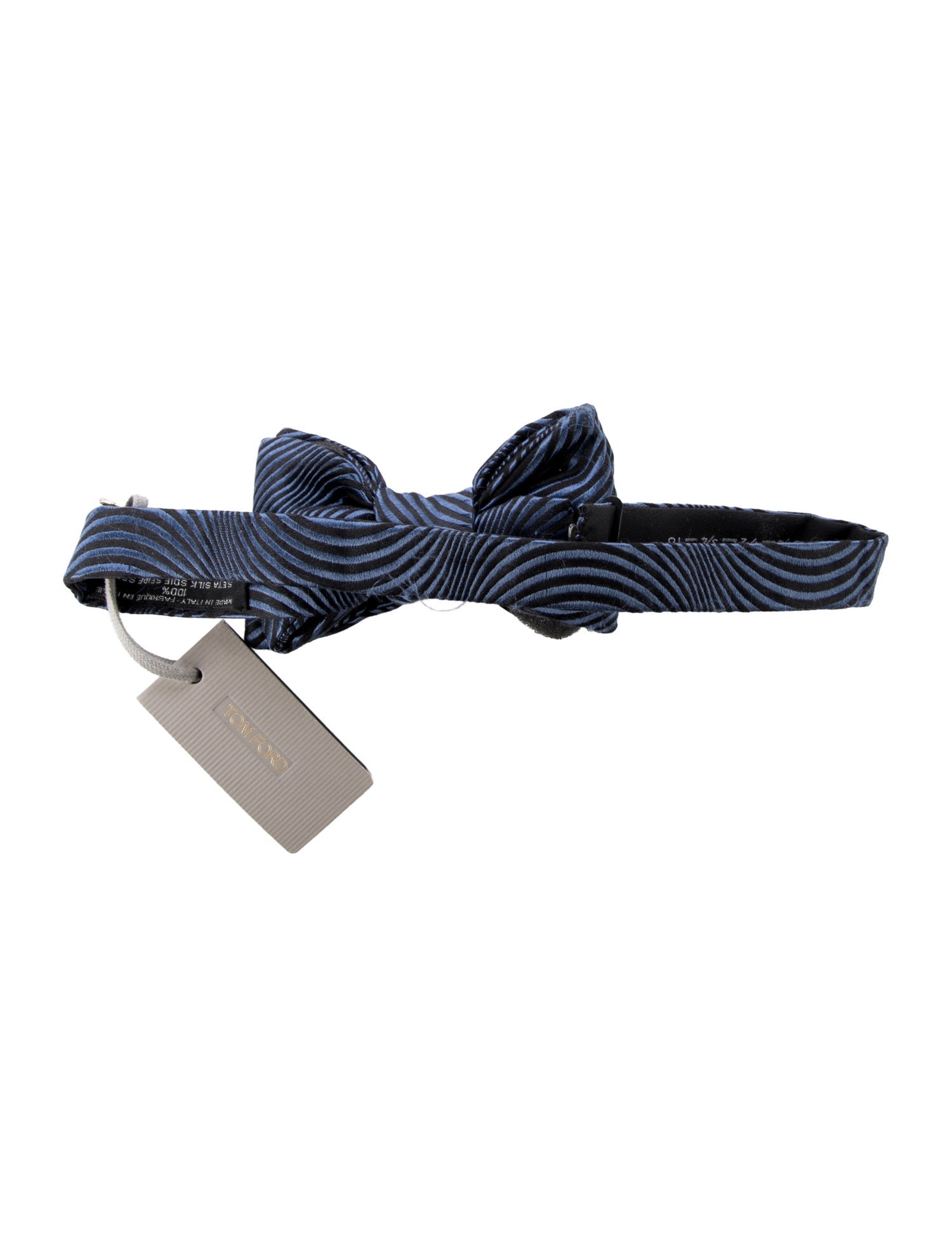 Tom Ford Pattern print clip on bow tie.