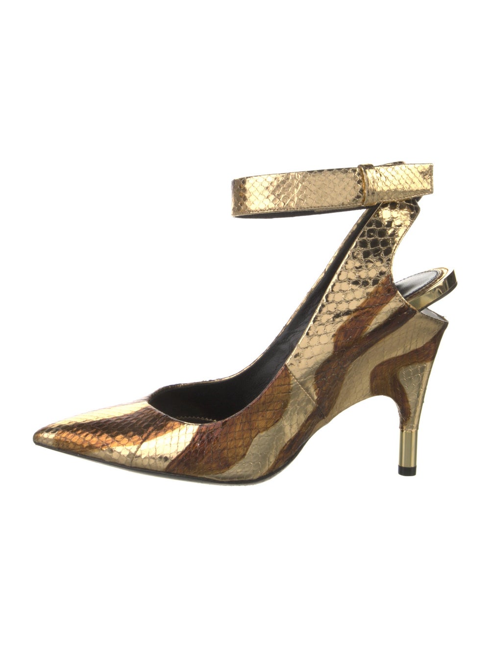 Tom Ford Embossed Leather Patterned Slingback Pum… - image 1