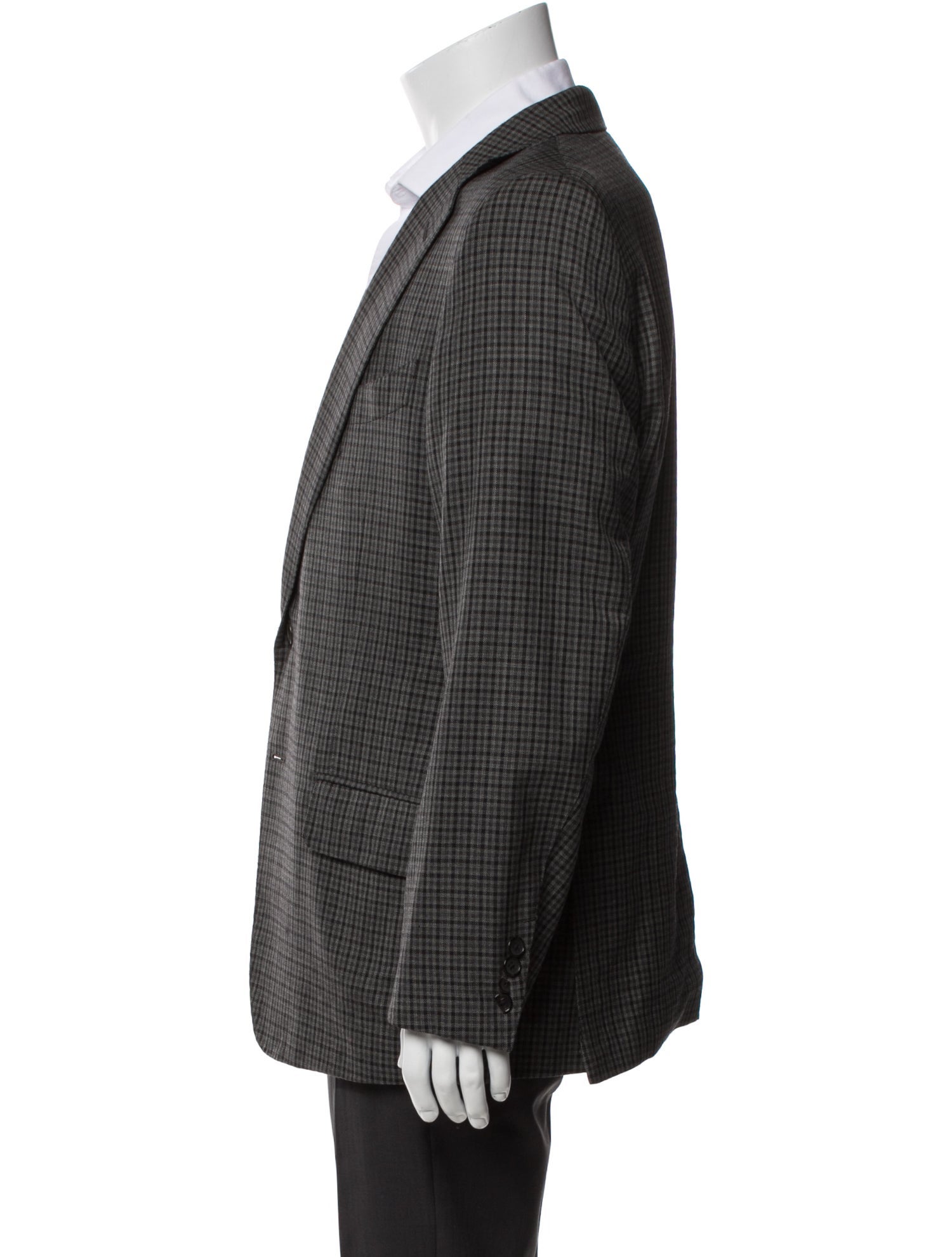 Tom Ford Wool Plaid Print Blazer