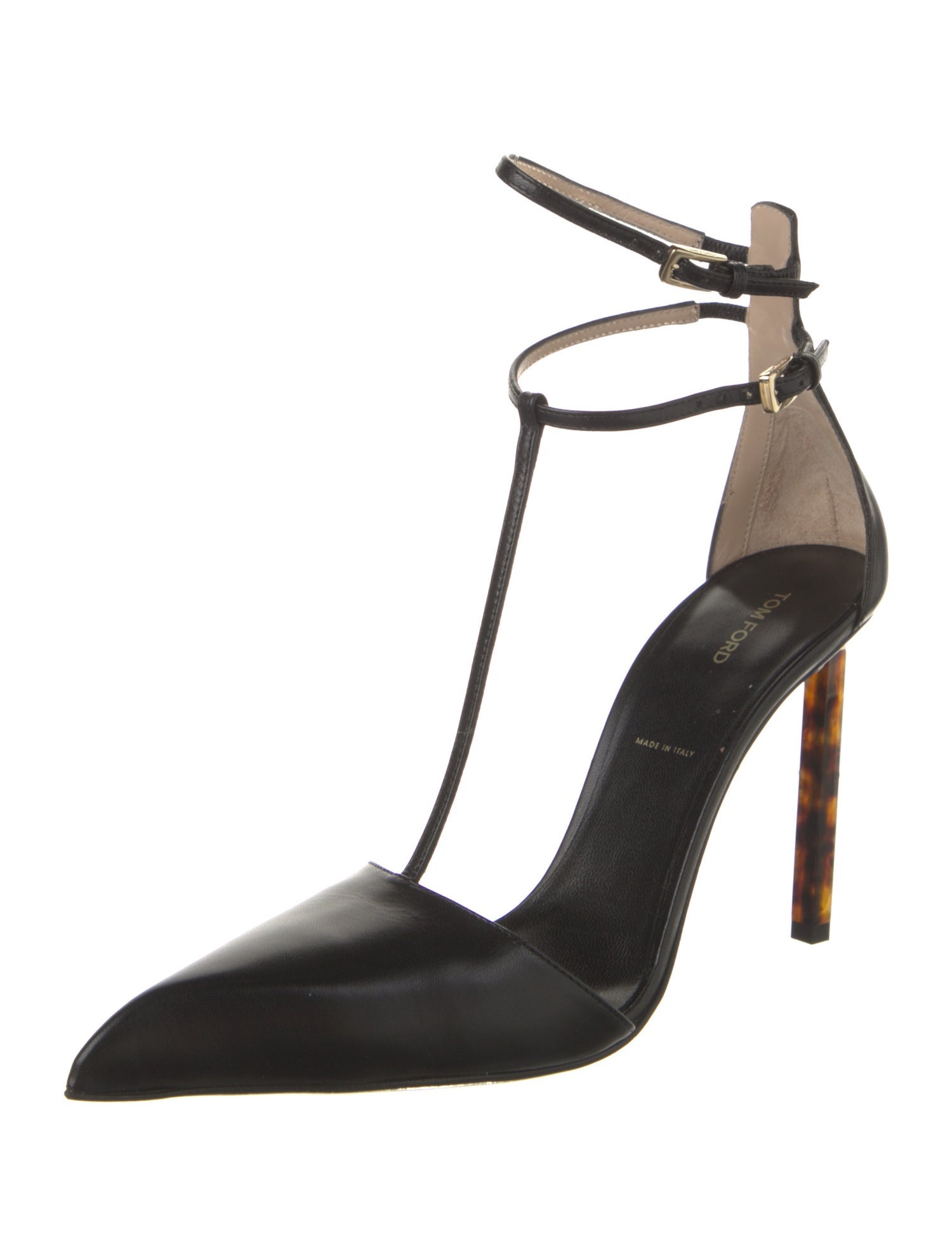Tom Ford Leather T-Strap Pumps w/ Tags