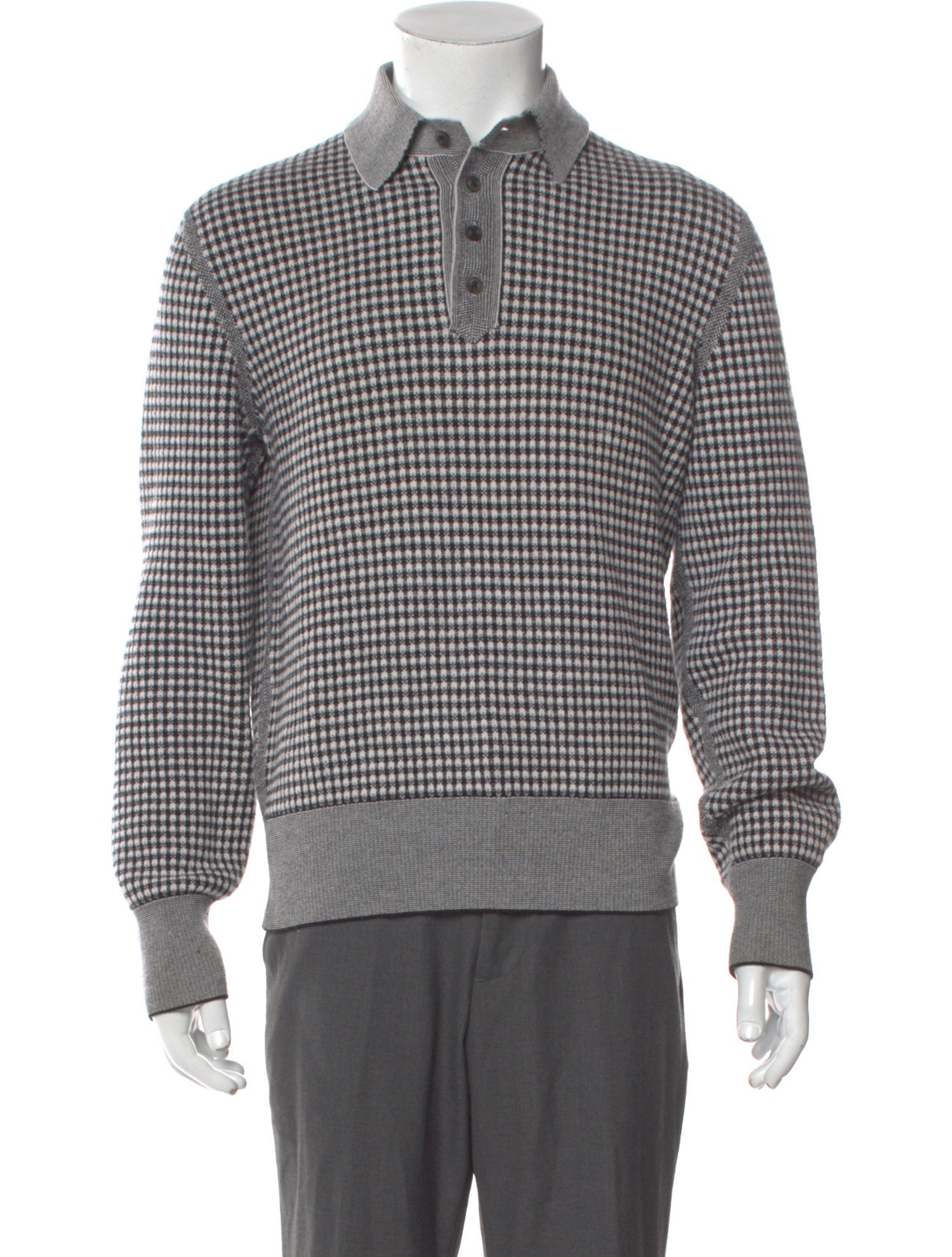 Tom Ford Wool Striped Polo Sweater