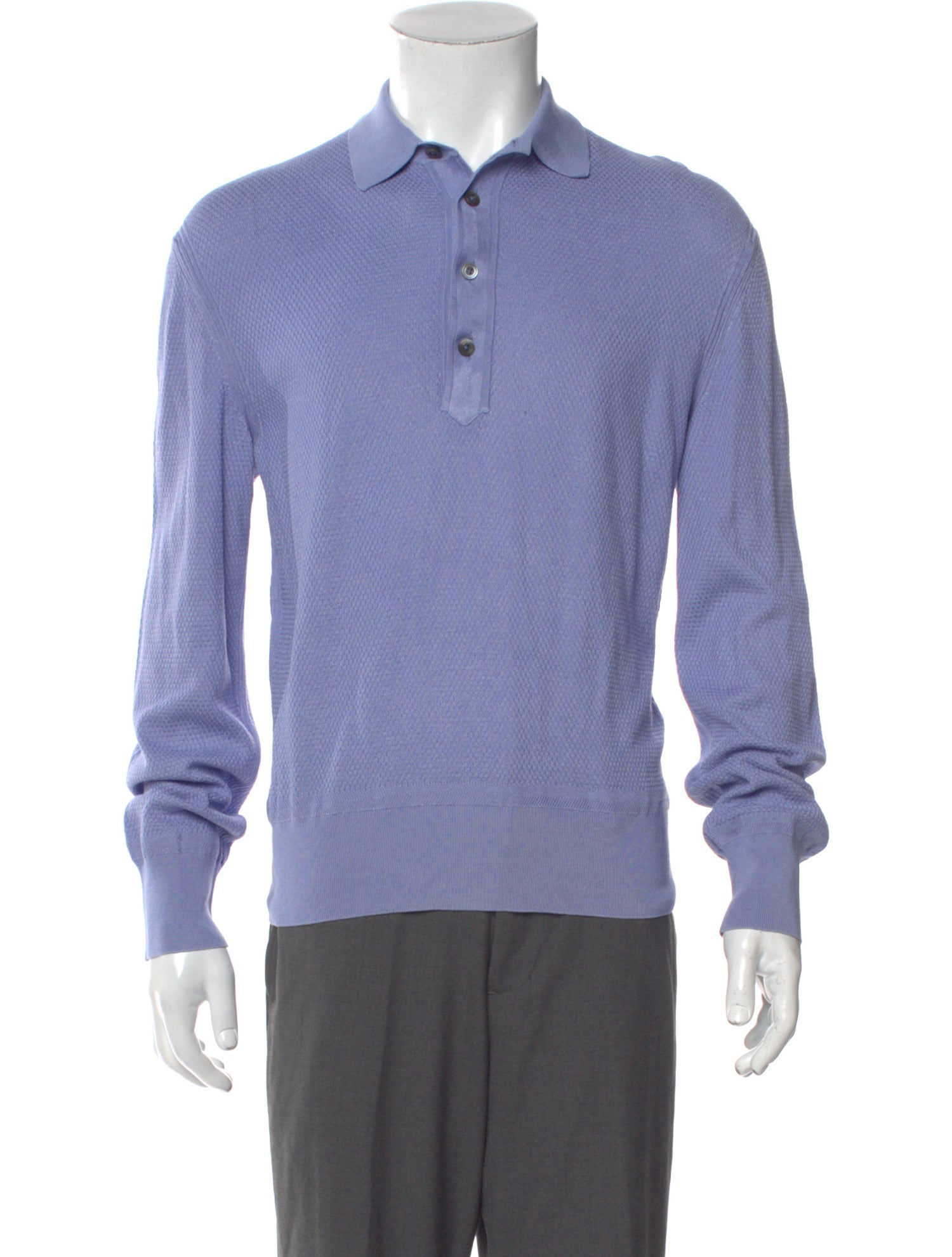 Tom Ford Collar Long Sleeve Polo Sweater
