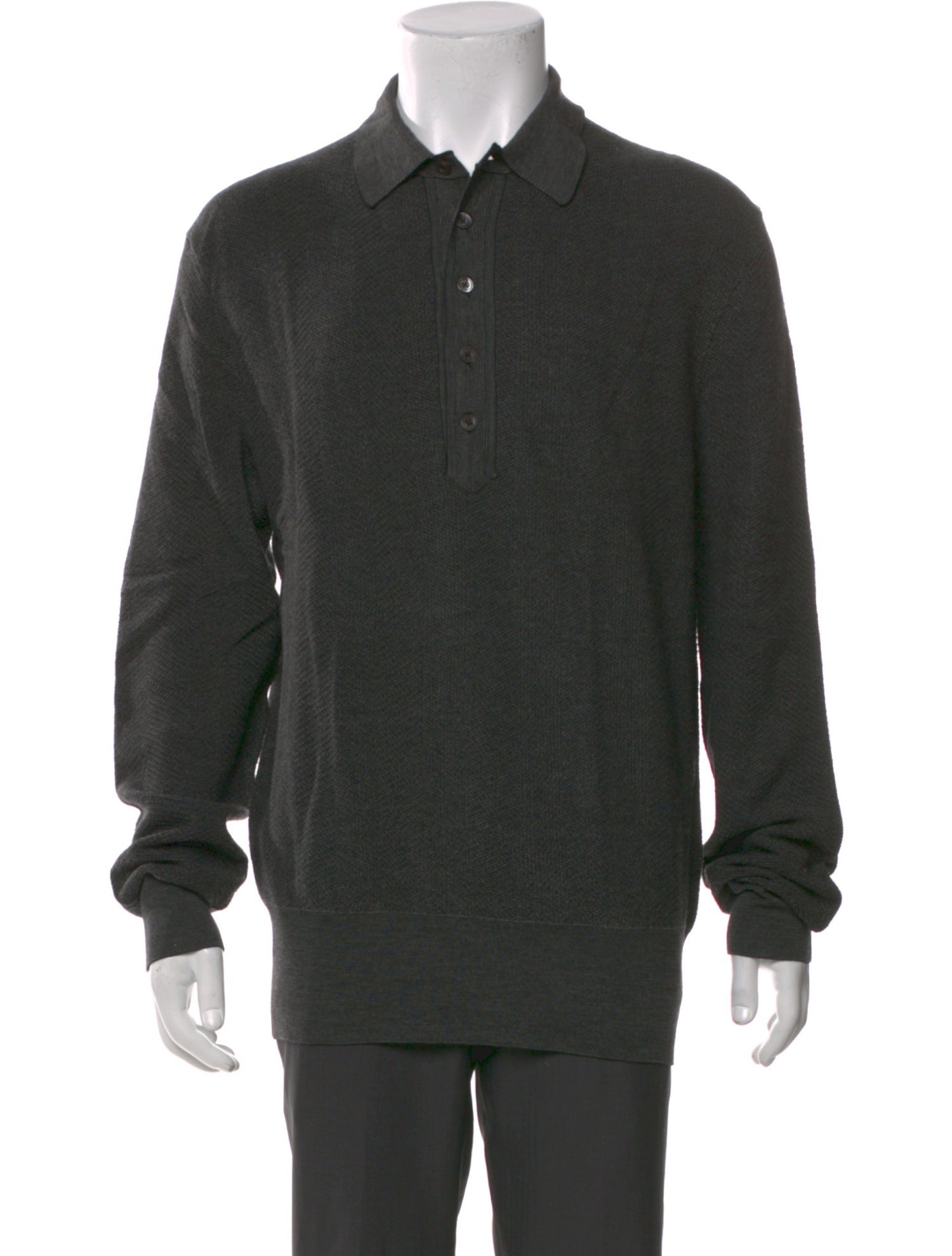 Tom Ford Wool Collar Polo Sweater