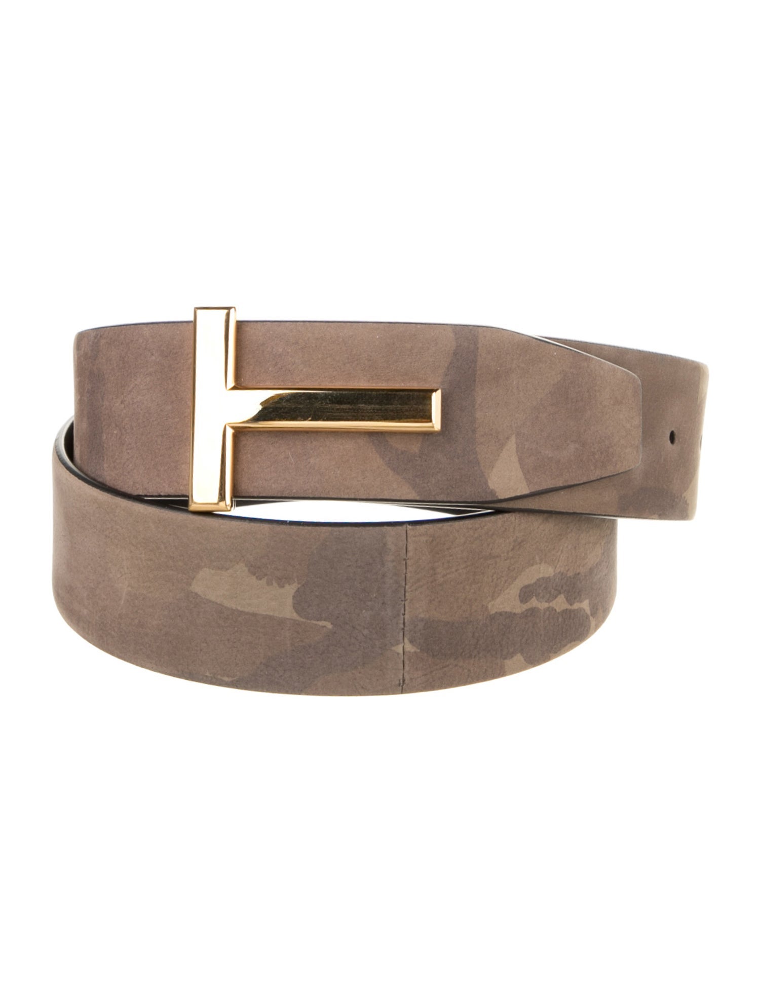 Tom Ford Suede Leather Trim Embellishment Waist Belt