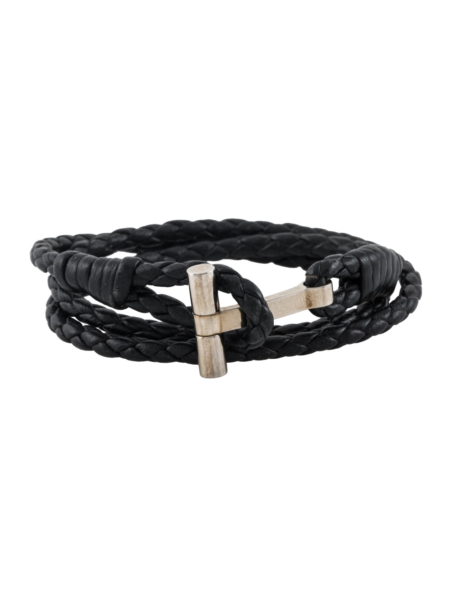 Tom Ford Braided Leather Bracelet