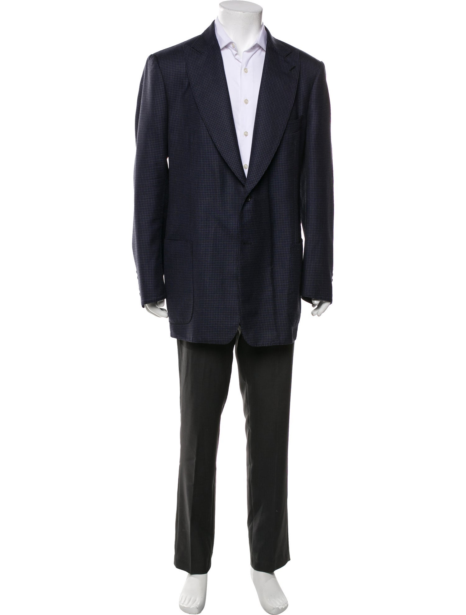 Tom Ford Wool Houndstooth Print Overcoat