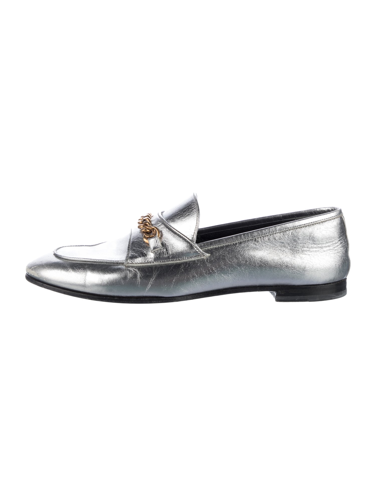 Tom Ford Leather Chain-Link Accents Loafers