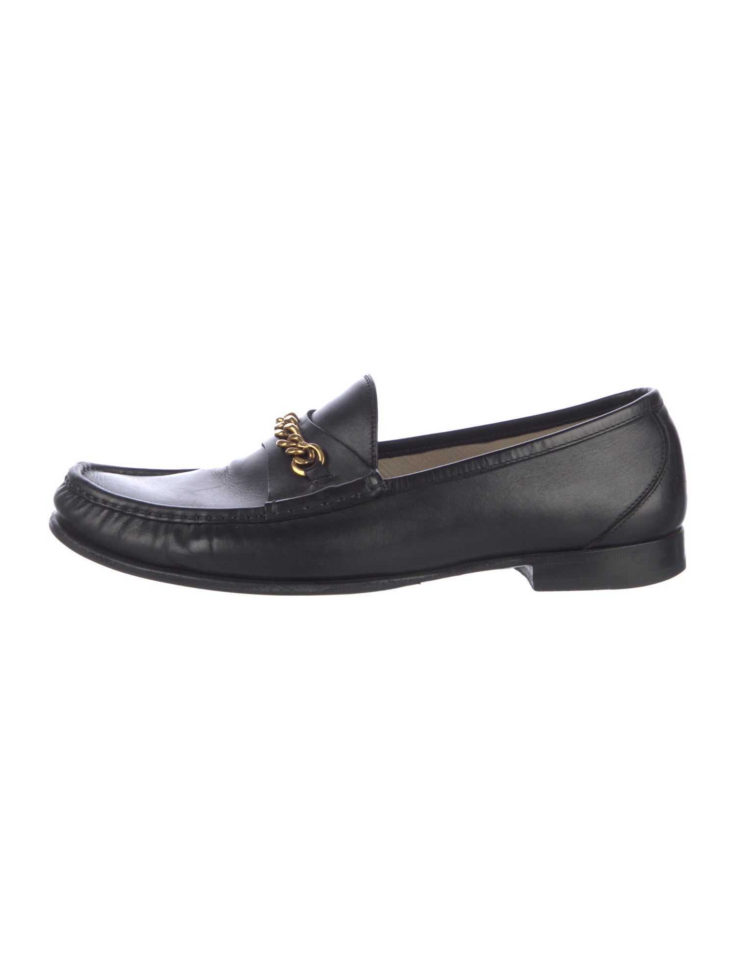 Tom Ford Leather Chain-Link Accents Dress Loafers