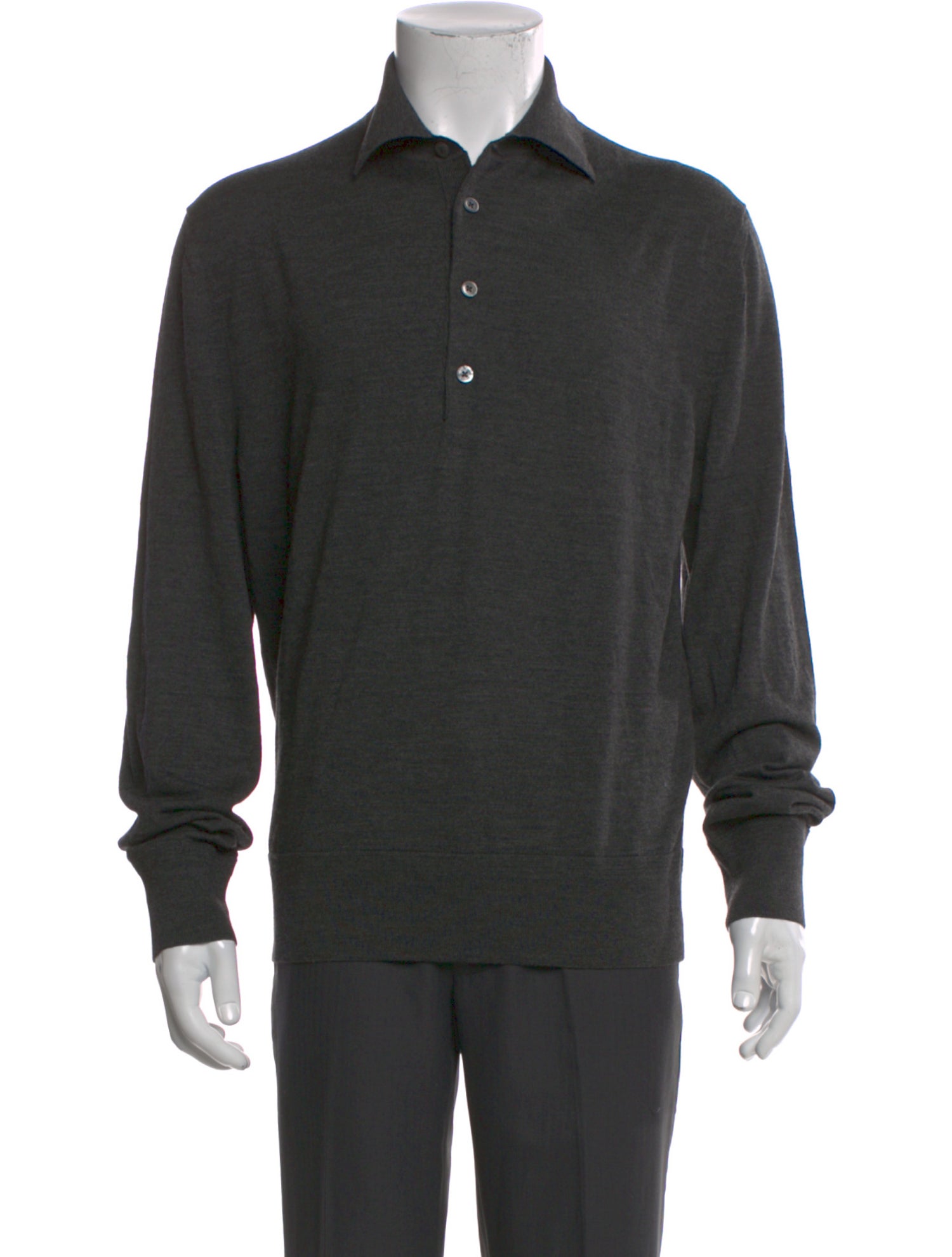 Tom Ford Wool Collar Polo Shirt