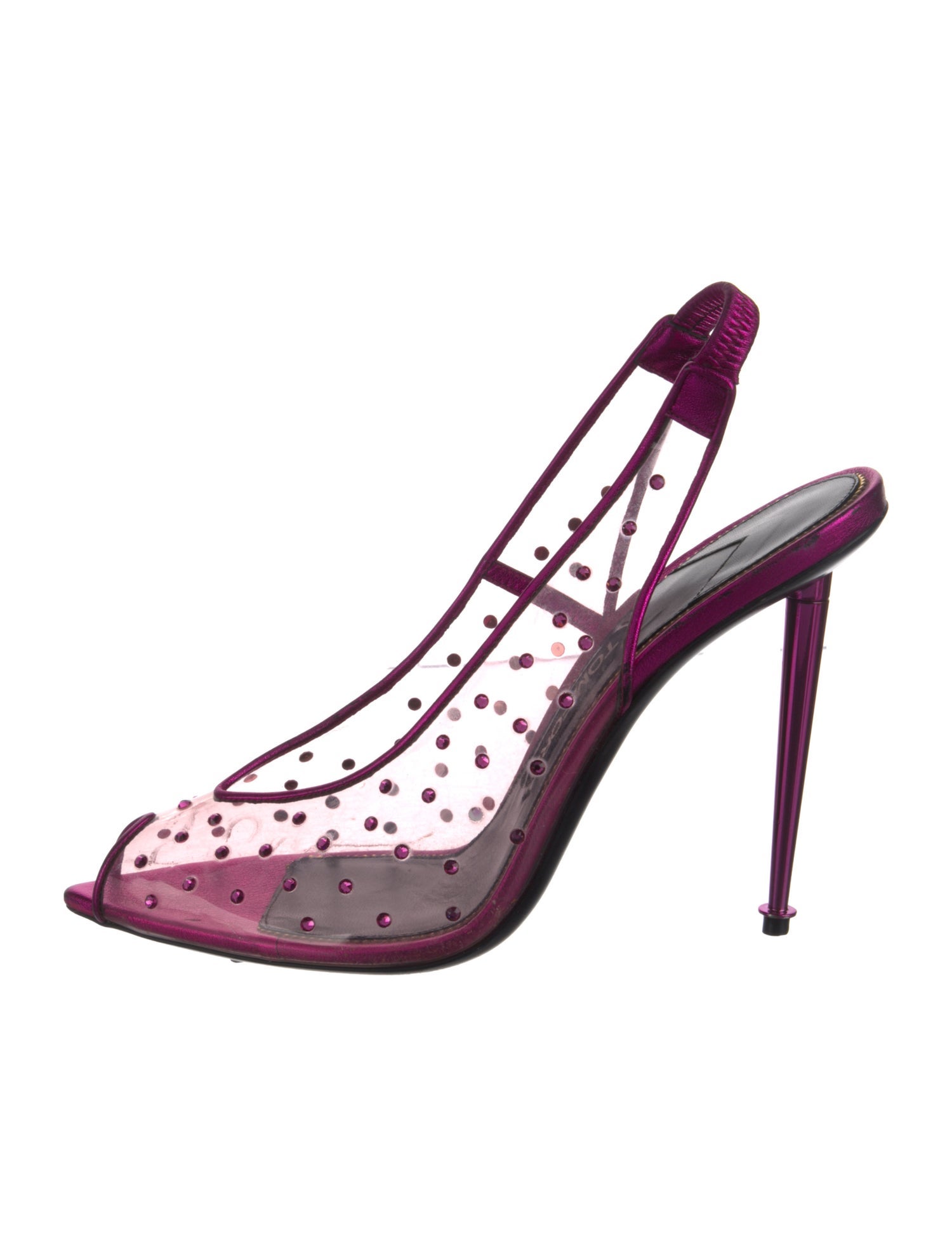 Tom Ford Crystal Embellishments Slingback Pumps