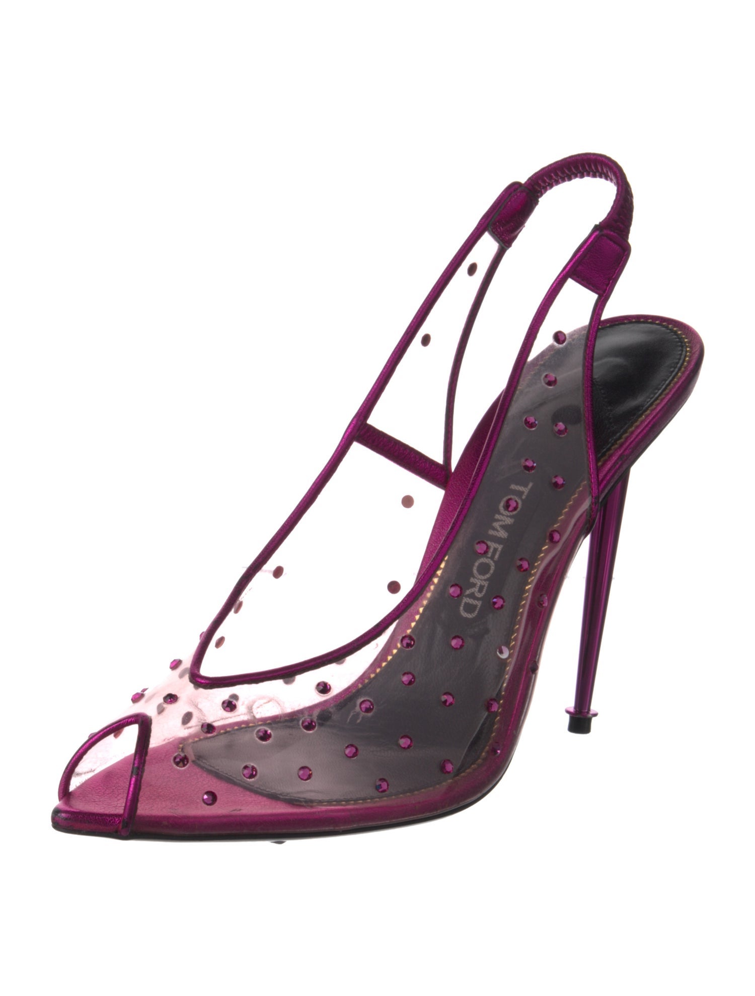 Tom Ford Crystal Embellishments Slingback Pumps