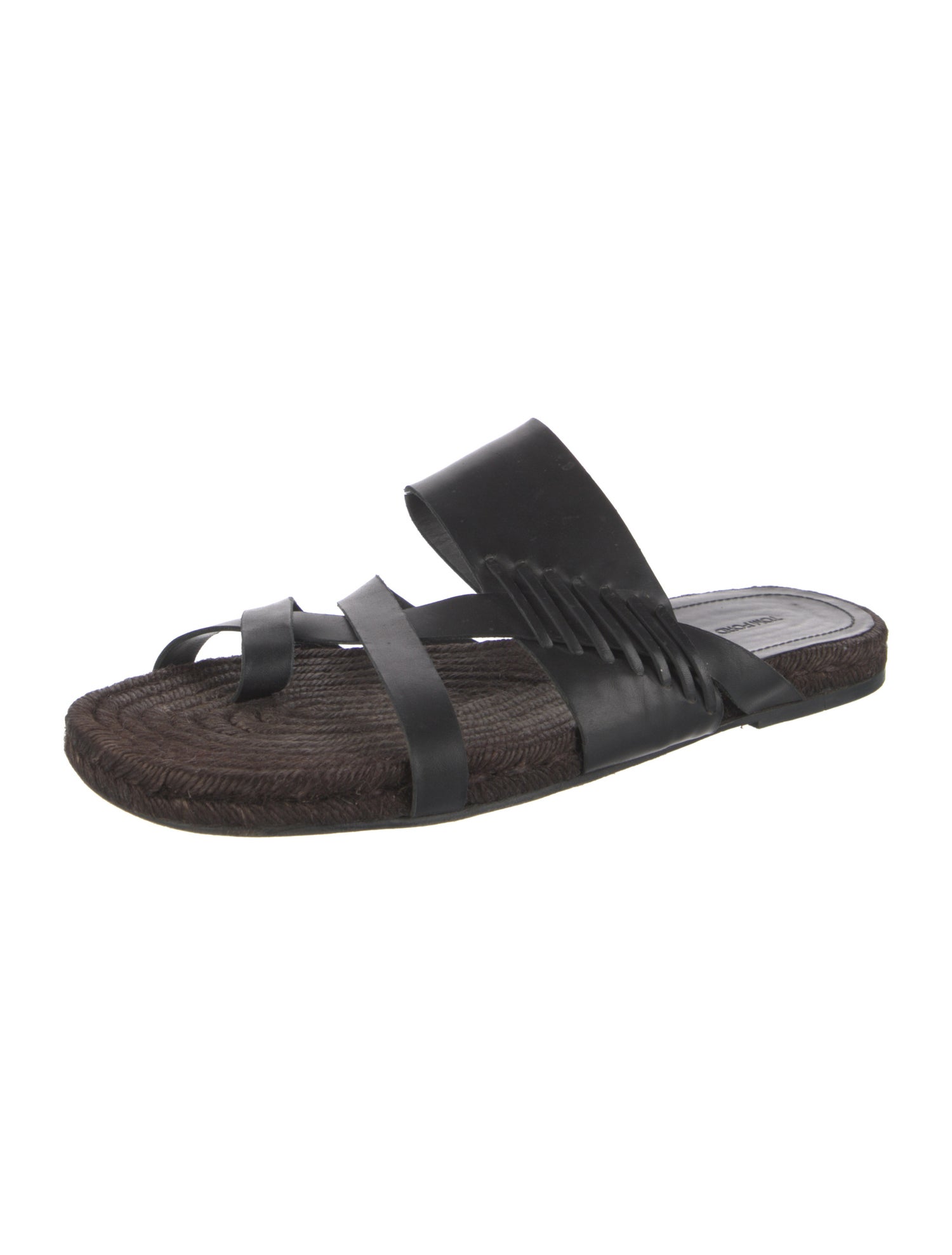 Tom Ford Leather Braided Accents Slides