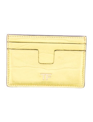 Pre-owned Tom Ford Embossed Leather Card Holder