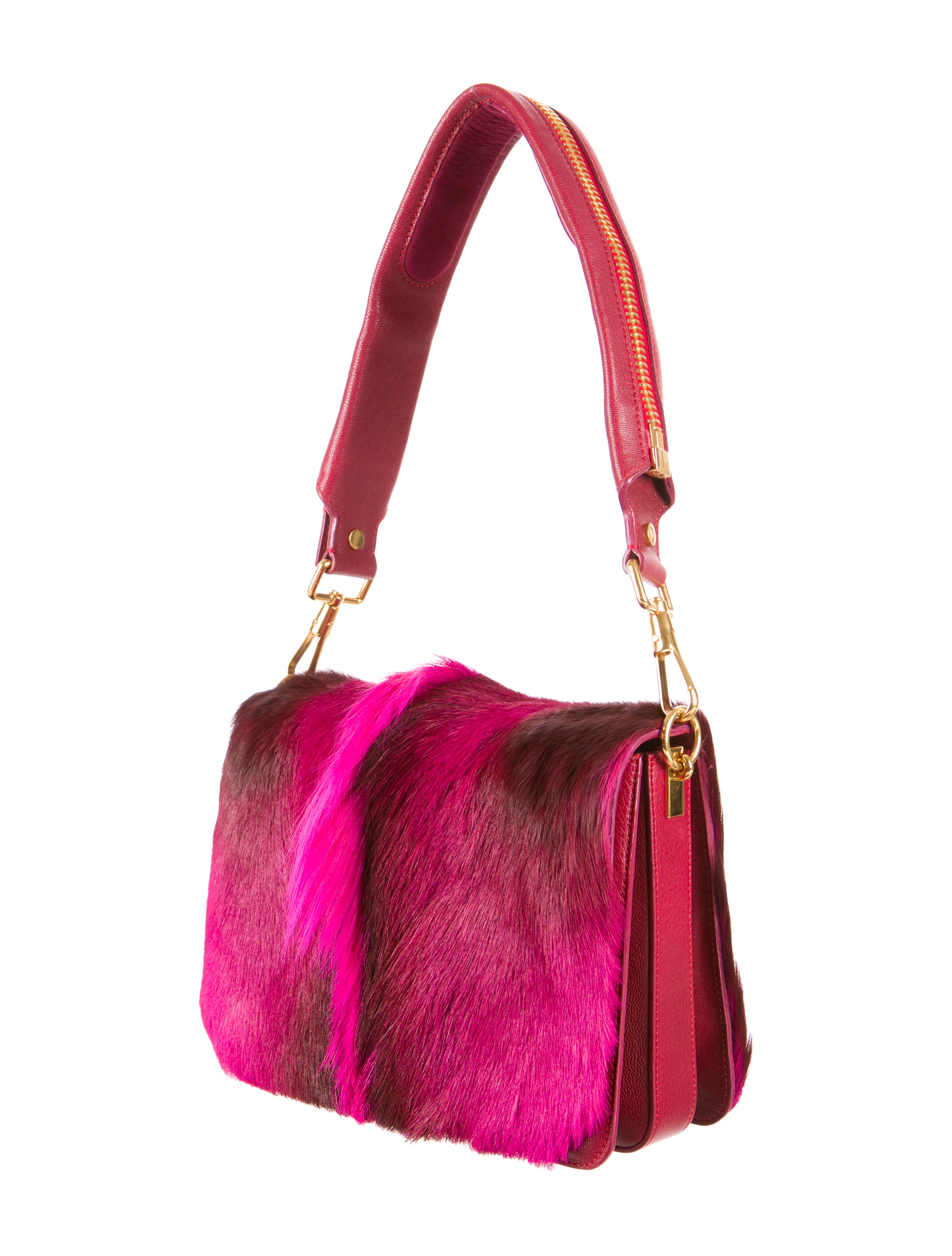 Tom Ford Antelope Fur Shoulder Bag Pink Shoulder Bags, Handbags