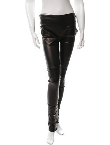 Tom Ford Leather Mid-Rise Pants