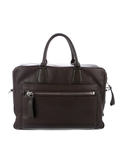 Tom Ford Buckley Side-Zip Briefcase brown