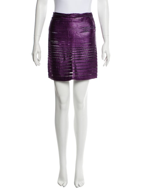 Tom Ford Tiered Mini Skirt Purple