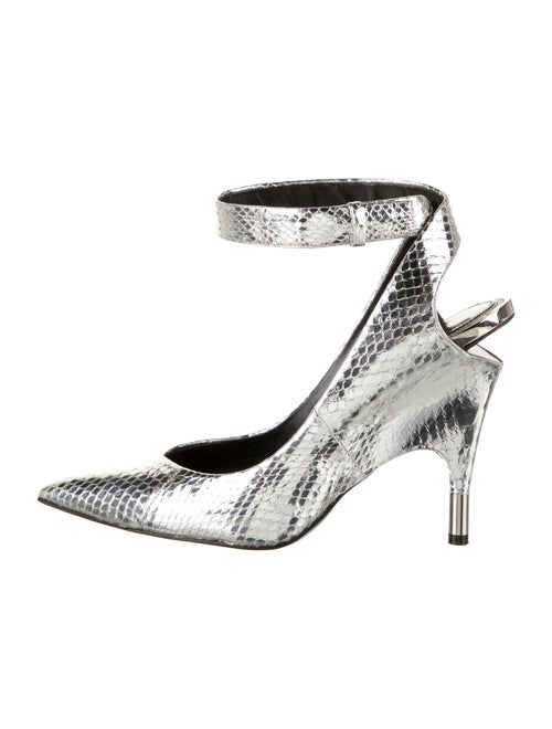 Tom Ford Embossed High-Heel Pumps Metallic