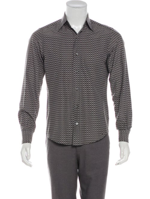 Tom Ford Patterned Button-Up Shirt black