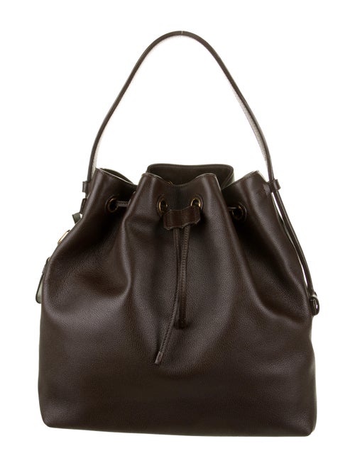 Tom Ford Leather Bucket Bag Brown