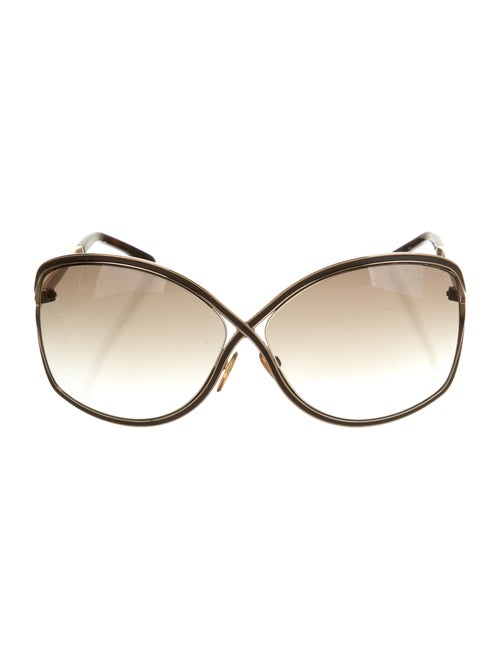 Tom Ford Square Gradient Sunglasses gold