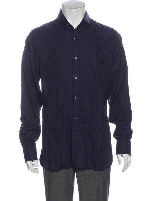 Tom Ford Long Sleeve Dress Shirt Blue