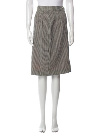 Tomasz Starzewski Plaid Print Knee-Length Skirt